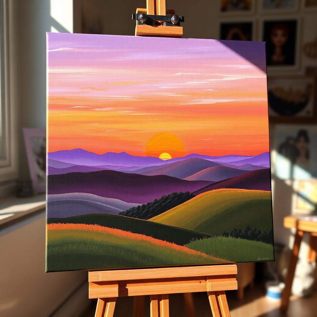 Acrylic landscape